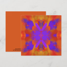 Cartão Orange Purple And Red Abstract Graphic Art Design