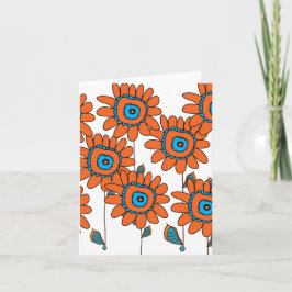 Cartão Orange Sunflower III by Cynthia Turner Designs