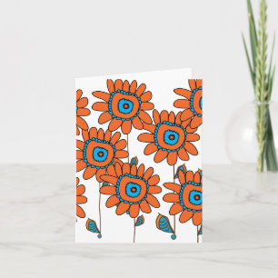 Cartão Orange Sunflower III by Cynthia Turner Designs
