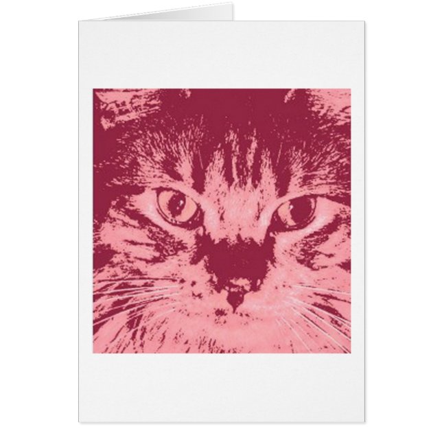 Cartão Orange Tabby Cat (Frente)
