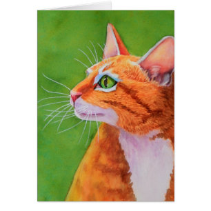 Cartão Orange Tabby Cat Whiskers