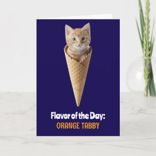 Cartão Orange Tabby Cone
