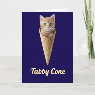 Cartão Orange Tabby Cone