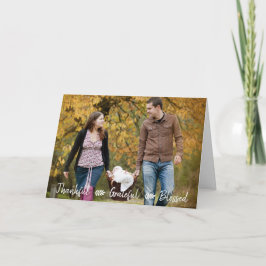 Cartão Orangei Graças Feliz Foto Abençoada Ação de Graças