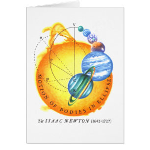 Cartão Órbitas elípticas de Newton