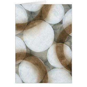 Cartão Orbos brancos e Círculos castanhos