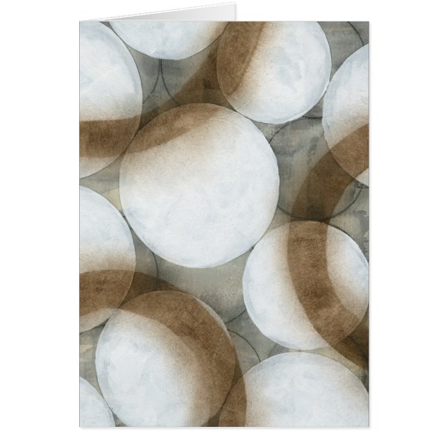 Cartão Orbos brancos e Círculos castanhos (Frente)