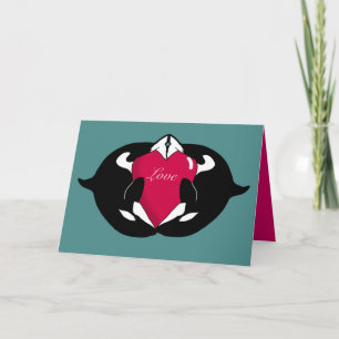 Cartão Orca Valentines Day Card