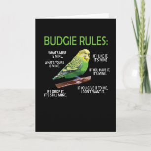 Cartão Orçador Orçamentário Lover Parakeet Bird Budger