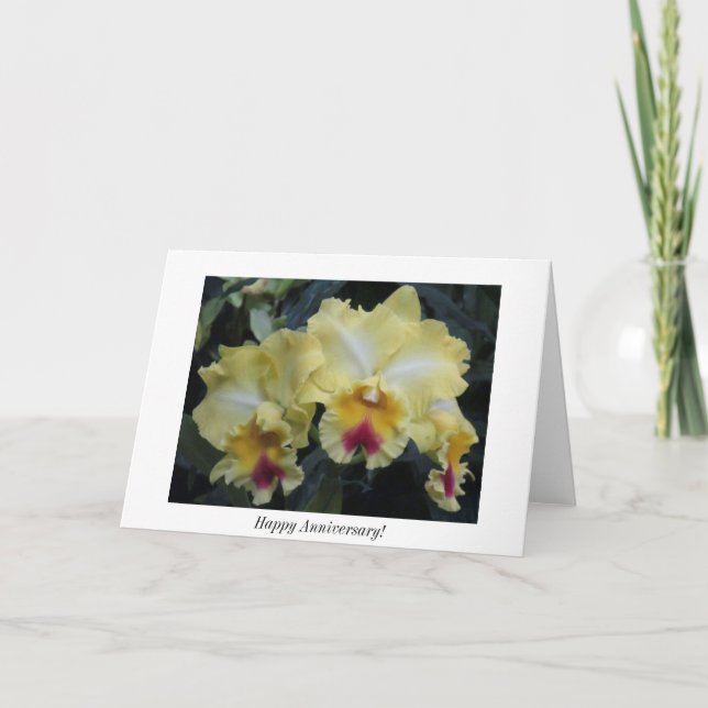 Cartão Orchid anniversary card (Frente)