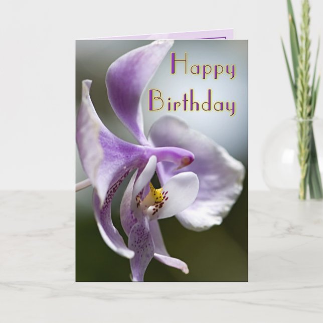 Cartão Orchid Birthday Card (Frente)