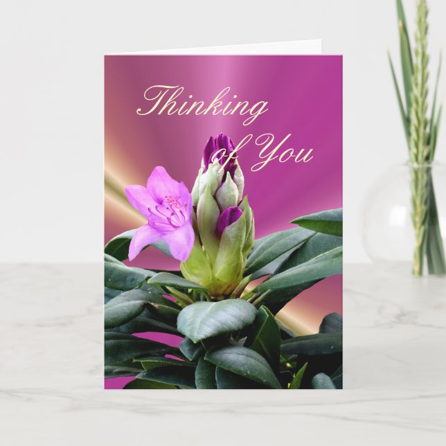 Cartão Orchid Rhododendron Buds-customize any occasion (Frente)