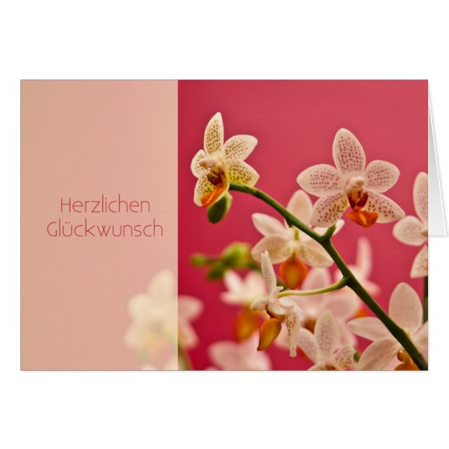 Cartão Orchidee • Geburtstagskarte (Frente Horizontal)