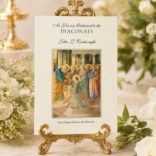 Cartão Ordenação ao Diaconato Diácono Religioso Católico