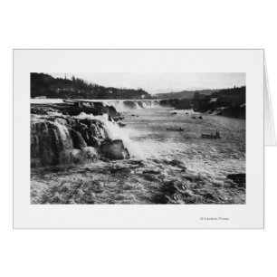 Cartão Oregon City, OU Salmão Pescar em Willamette