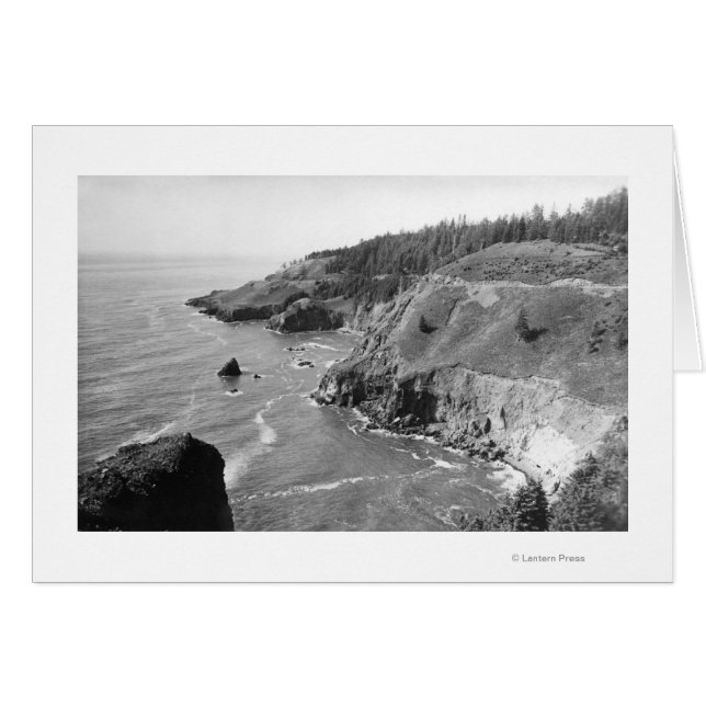 Cartão Oregon Coast North from Look Out Cape Fowlweathe (Frente Horizontal)