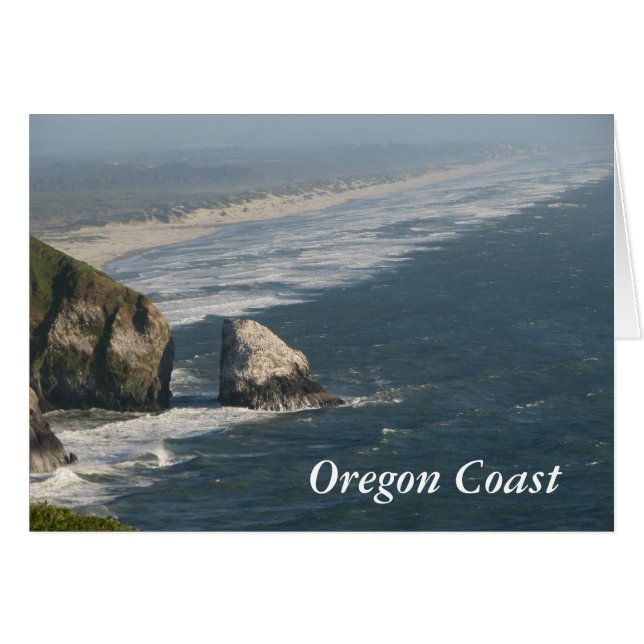 Cartão Oregon Coast Rocks (Frente horizontal)