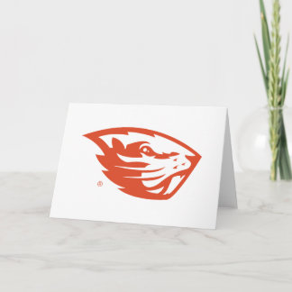 Cartão Oregon State Beavers | Cabeça de castor