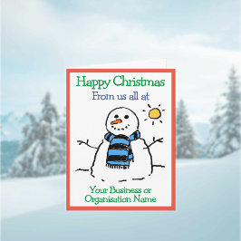 Cartão Organização Empresarial Snowman Company Natal