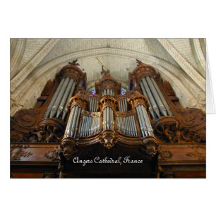 Cartão Órgão Catedral Angers, França