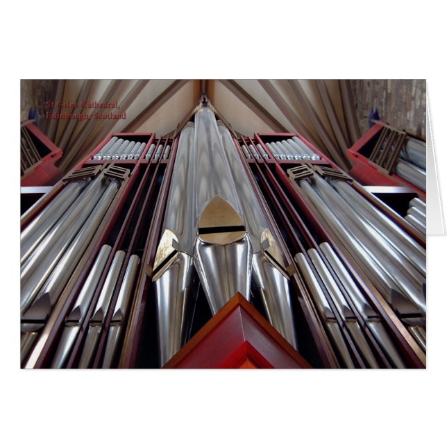 Cartão Órgão da catedral de St Giles, Edimburgo (Frente Horizontal)