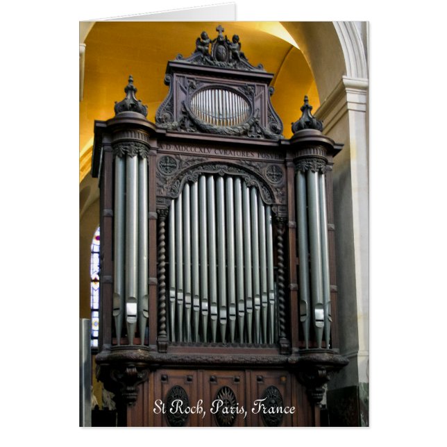 Cartão órgão do coro de St Roch (Frente)