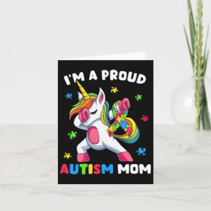 Cartão Orgulho Autismo Mãe Dab Dance