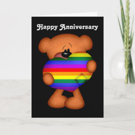 Cartão Orgulho Cardíaco Feliz Aniversário do Urso de Tedd
