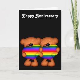 Cartão Orgulho Cardíaco Teddy Bears Feliz Aniversário