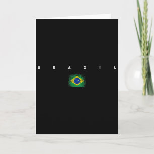 Cartão Orgulho da Bandeira do Brasil Vintageretro Futebol