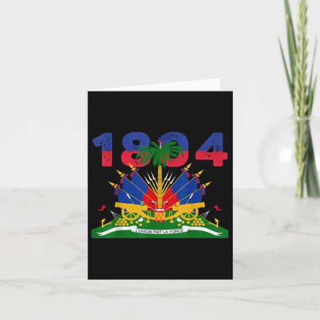 Cartão Orgulho da Bandeira do Haiti 1804 Dia da Independê (Frente)
