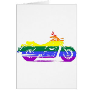 Cartão Orgulho da motocicleta de GLBT