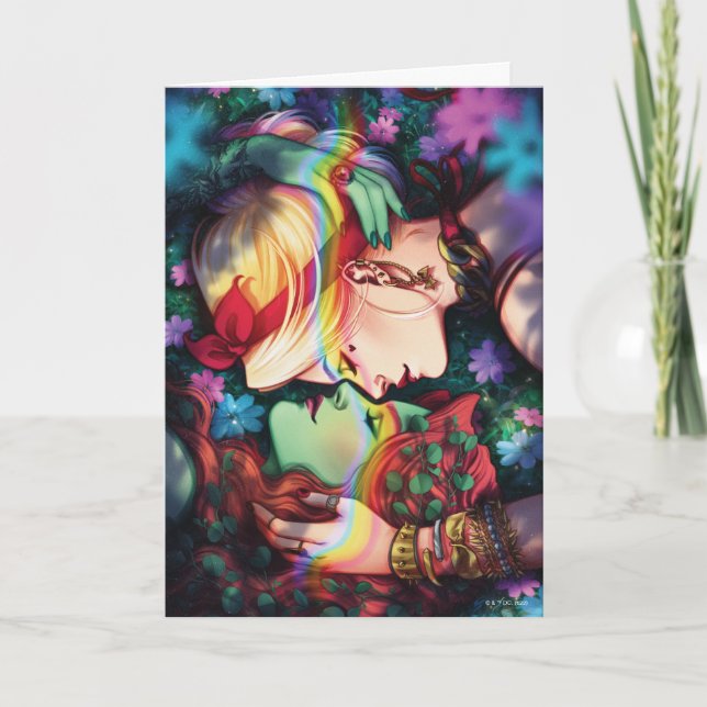 Cartão Orgulho DC Harley Quinn e Cobrir venenoso da Ivy C (Frente)