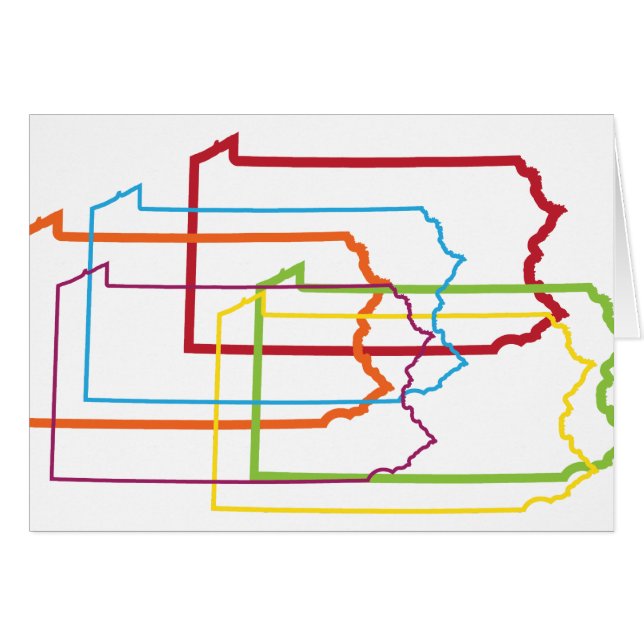 Cartão orgulho de blur da pennania (Frente Horizontal)