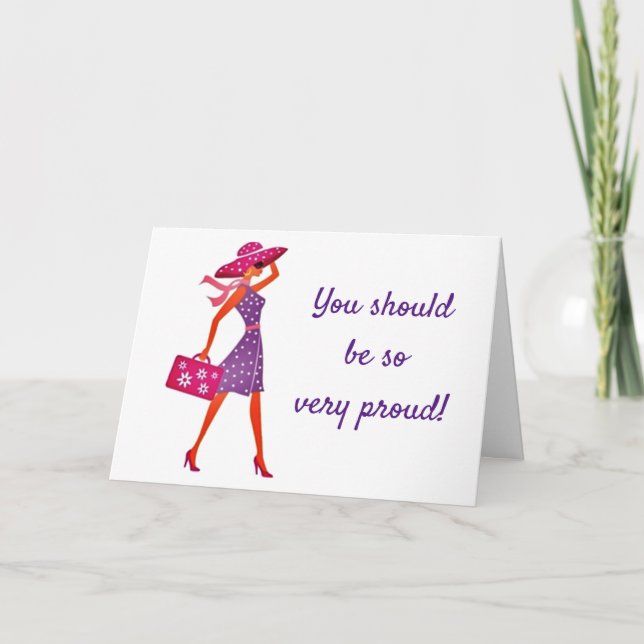 CARTÃO ORGULHO DE SI MESMO ***VOCÊ É "21"*** (Frente)