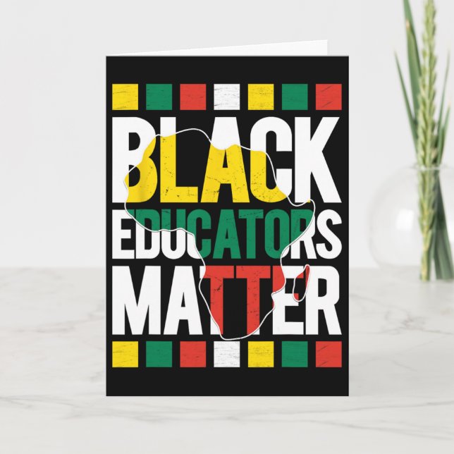 Cartão Orgulho do Mês da História Negra dos Educadores Ne (Frente)