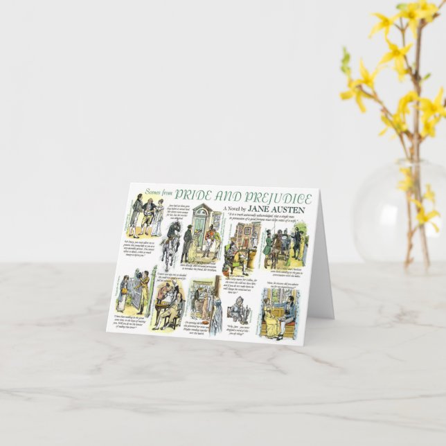 Cartão Orgulho e Preconceito (Flor Amarela)