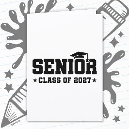 Cartão Orgulho Escolar Ano de Formatura Turma de 2027