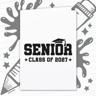 Cartão Orgulho Escolar Ano de Formatura Turma de 2027