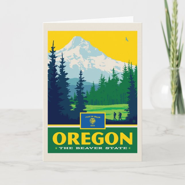 Cartão Orgulho Estatal | Oregon (Frente)