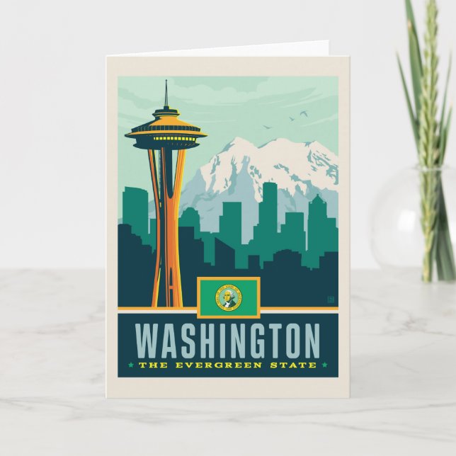 Cartão Orgulho Estatal | Washington (Frente)