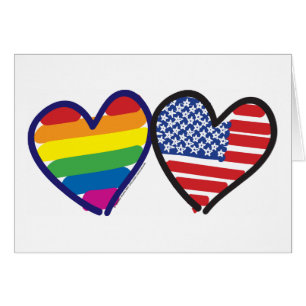 Cartão Orgulho gay Patriótico EUA