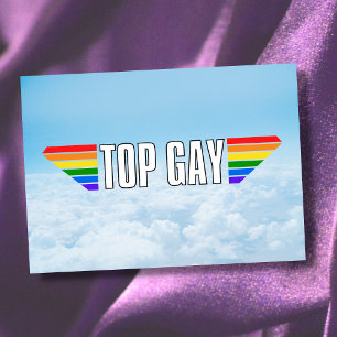 Cartão Orgulho gay superior Orgulho gay do Arco-Íris Sina