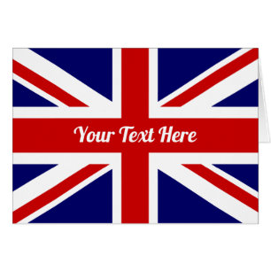 Cartão Orgulho inglês personalizado bandeira do Reino Un