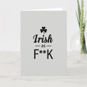 Cartão Orgulho Irlandês Como C Card