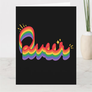 Cartão Orgulho LGBT+. Amor estranho.