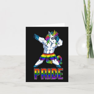 Cartão Orgulho Lgbt Bodybuilding Unicorn Muscle Gay