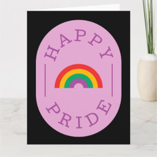 Cartão Orgulho LGBT. Feliz orgulho. Gay amor.