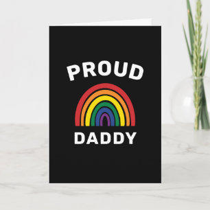 Cartão Orgulho LGBTQ Pai Orgulhoso Dia dos Pais Arco-íris