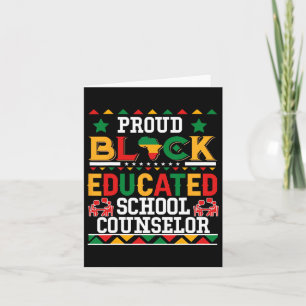 Cartão Orgulho Negro Educado Conselheiro Escolar Figurino